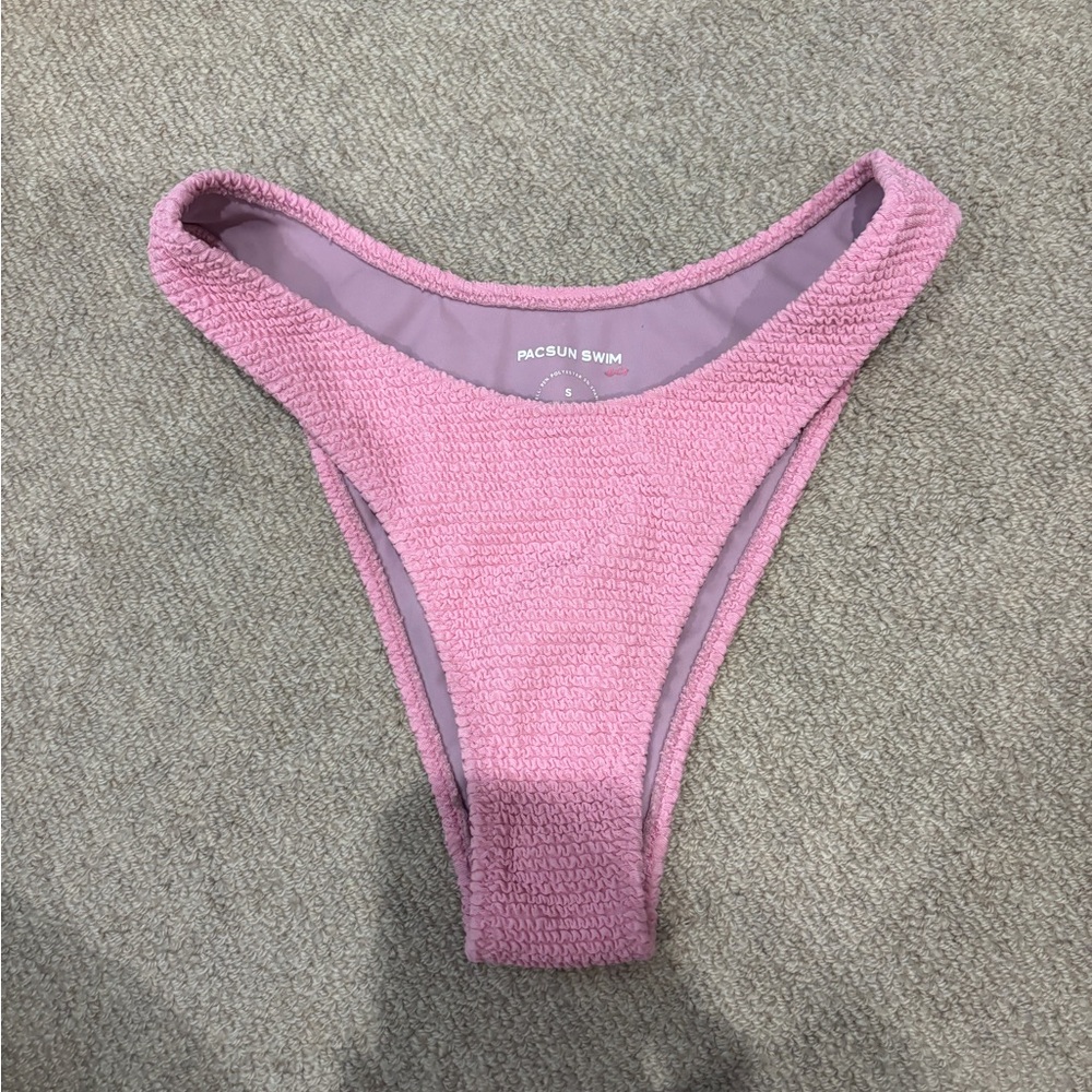 PacSun pink Textured Bikini Bottom
